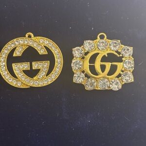 Elegant Gold and Silver Crystal pendant set